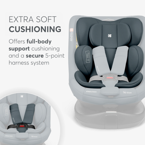 Детское автокресло Kikka Boo i-Round  0 месяцев - 12 лет / 36 кг / Тёмно-серый photo 8