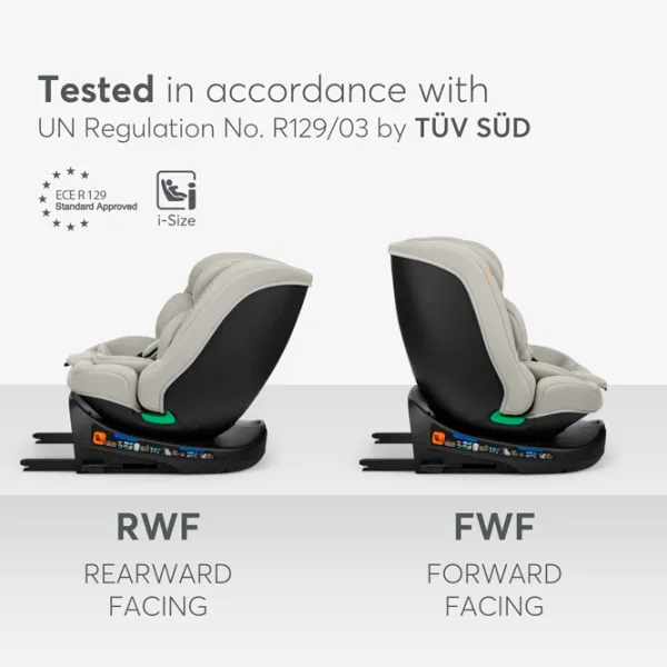 Детское автокресло Kikka Boo i-Round  0 месяцев - 12 лет / 36 кг / Светло Серый photo 4