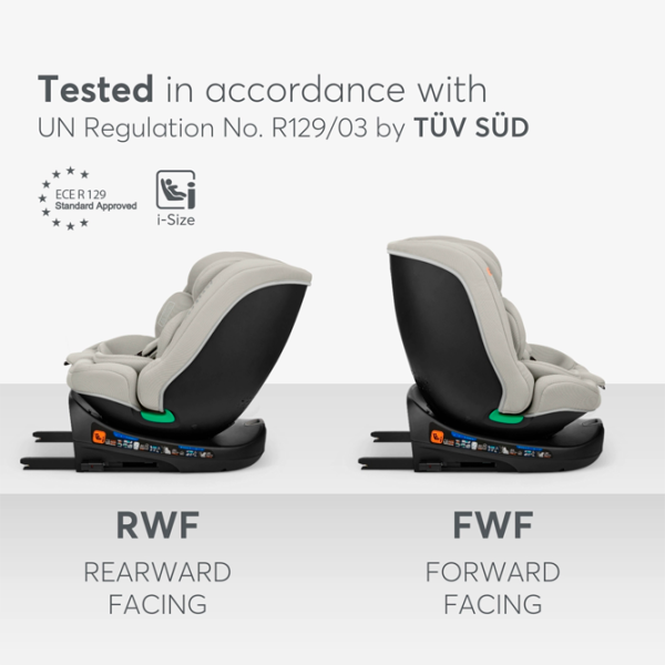 Детское автокресло Kikka Boo i-Round  0 месяцев - 12 лет / 36 кг / Светло Серый photo 4