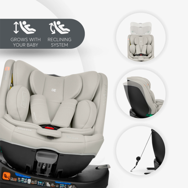 Детское автокресло Kikka Boo i-Round  0 месяцев - 12 лет / 36 кг / Светло Серый photo 6
