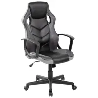 Fotoliu de birou Magnus CH TORO 9502M ECO Piele/ Black Gray 