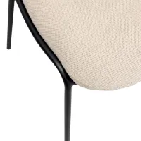 Scaun de bucătărie DecoPrim Nanco Stofă/ Beige Black photo 7