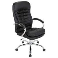 Офисное кресло Magnus CH MASTER XY-7004H-1 ЭКО Кожа/ Черный Серебристый