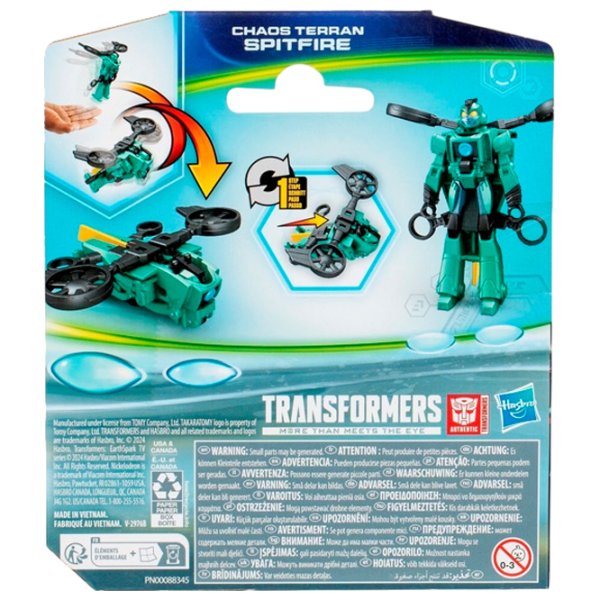 Figurină Transformers Earth Spark Chaos Terran Spitfire 4+ / Green photo 5