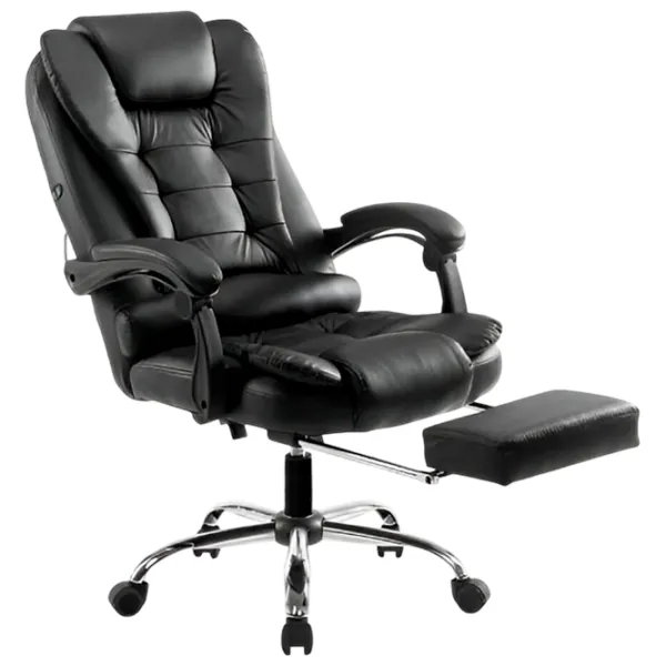 Fotoliu de birou Techno MS SL 11 ECO Piele/ Black Silver photo 1