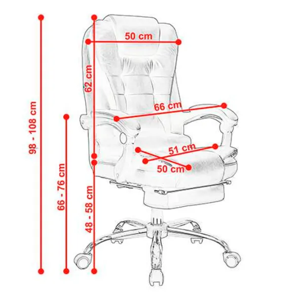 Fotoliu de birou Techno MS SL 11 ECO Piele/ Black Silver photo 5