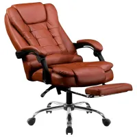 Fotoliu de birou Techno MS SL 11 ECO Piele/ Brown Silver