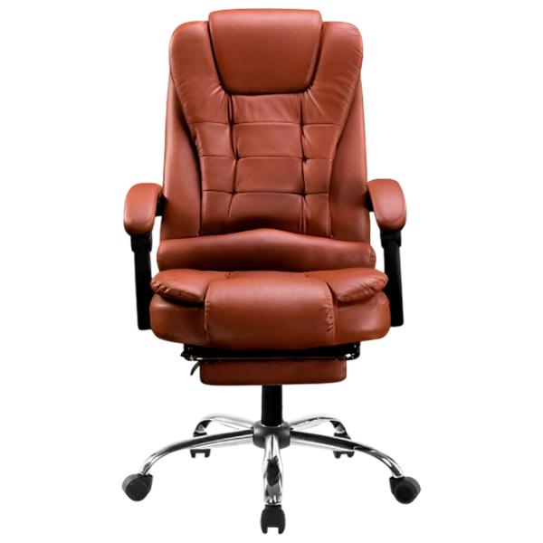 Офисное кресло Techno MS SL 11 ЭКО Кожа/ Коричневый Серебристый photo 2