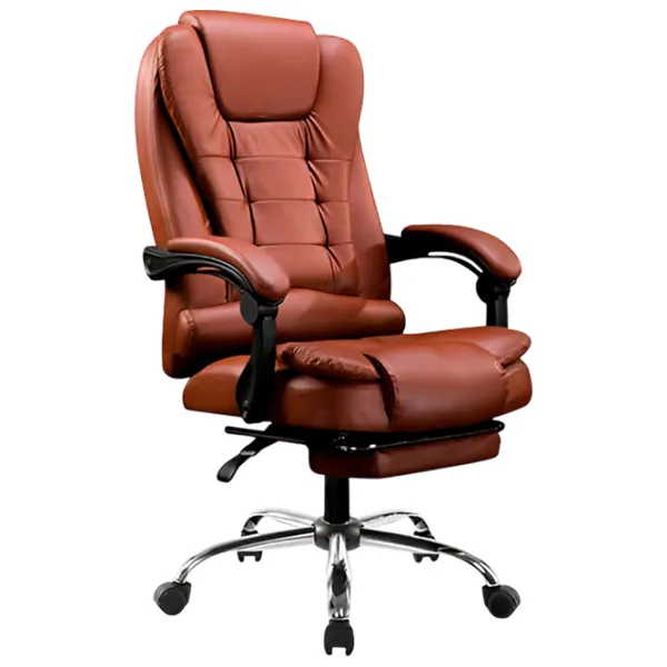 Офисное кресло Techno MS SL 11 ЭКО Кожа/ Коричневый Серебристый photo 3