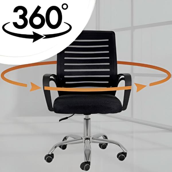 Fotoliu de birou Ekspand SL 12 Plasă/ Black Silver photo 3