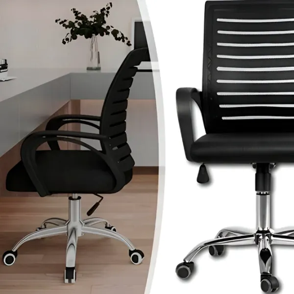 Fotoliu de birou Ekspand SL 12 Plasă/ Black Silver photo 4