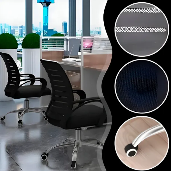 Fotoliu de birou Ekspand SL 12 Plasă/ Black Silver photo 6