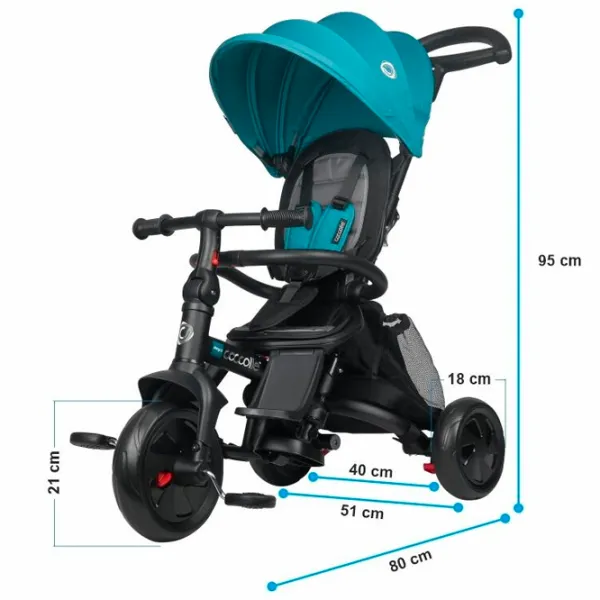 Triciclu Coccolle Alegra 25 kg / Turcoaz photo 10