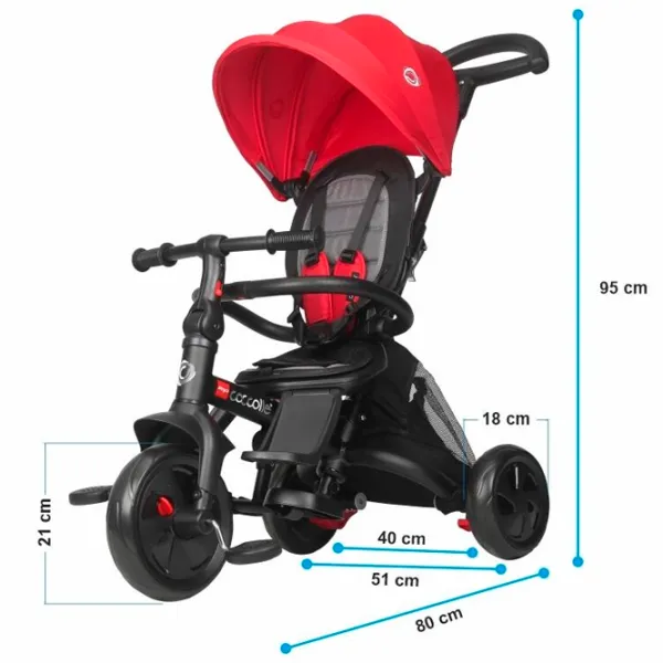 Triciclu Coccolle Alegra 25 kg / Red photo 10