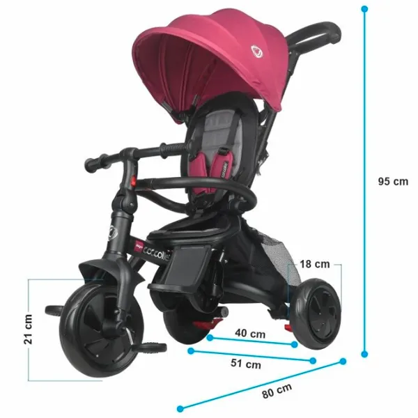 Triciclu Coccolle Alegra 25 kg / Violet photo 10