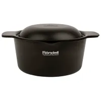 Cratiță Rondell Pot with lid 2.35l Aluminiu / Black