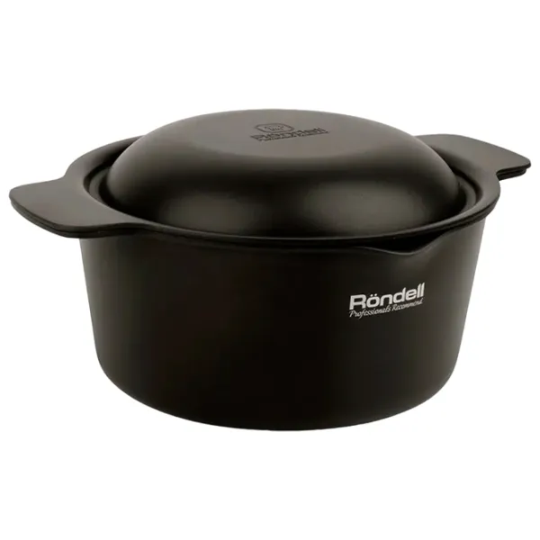 Кастрюля Rondell Pot with lid 2.35л Алюминий / Черный photo 2