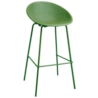 Scaun de bar Deco CASTOR Plastic / Metal / Green