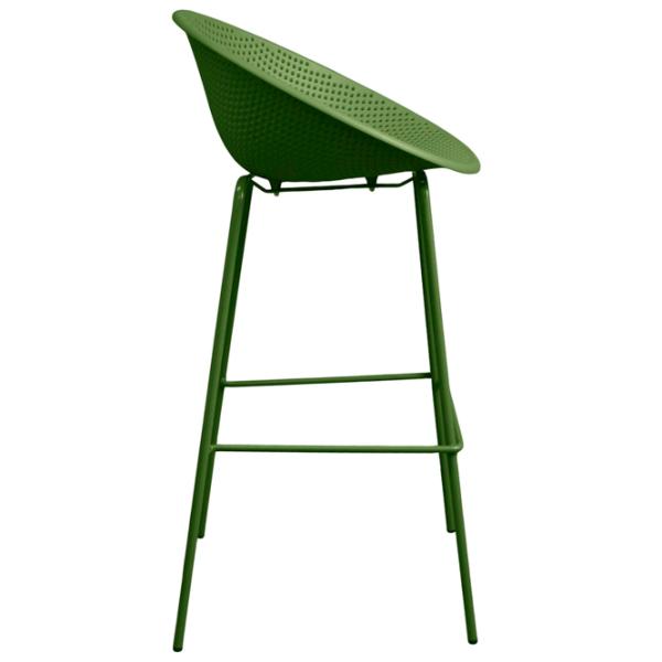 Scaun de bar Deco CASTOR Plastic / Metal / Green photo 3
