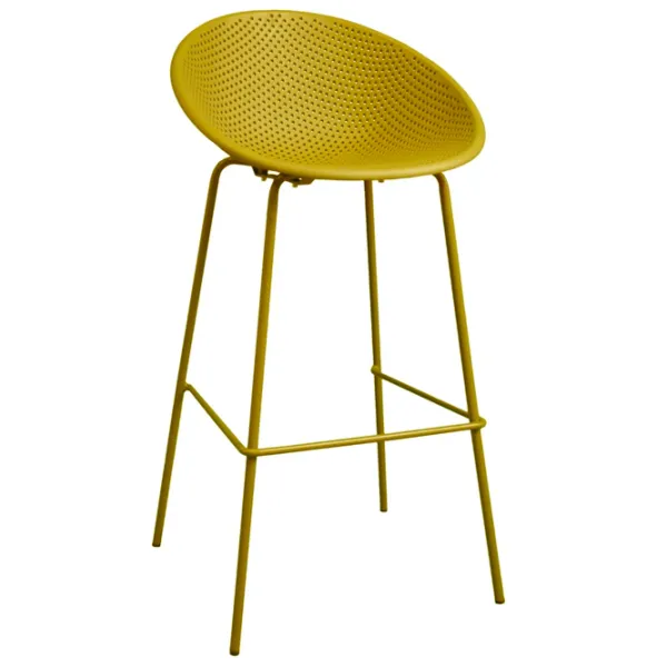 Барный стул Deco CASTOR Пластик / Металл / Желтый photo 1