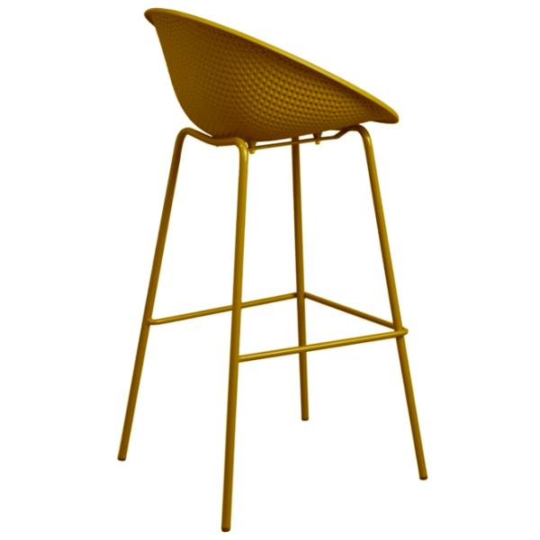 Барный стул Deco CASTOR Пластик / Металл / Желтый photo 4