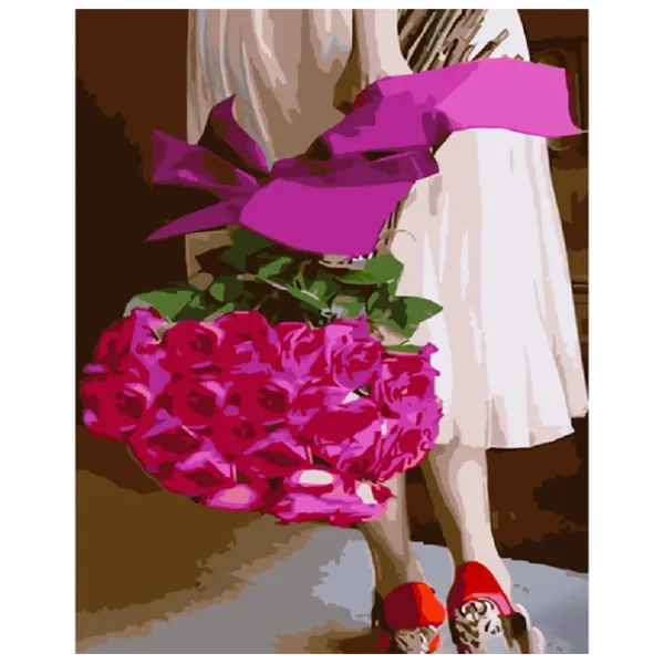 Картина по номерам Strateg Букет розовых роз 50456 50 x 40 см / Вертикальная photo 1