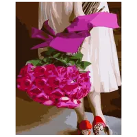 Картина по номерам Strateg Букет розовых роз 50456 50 x 40 см / Вертикальная