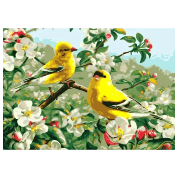 Картина по номерам PRC Птицы весны 03949 50 x 40 см / Горизонтальная photo 1