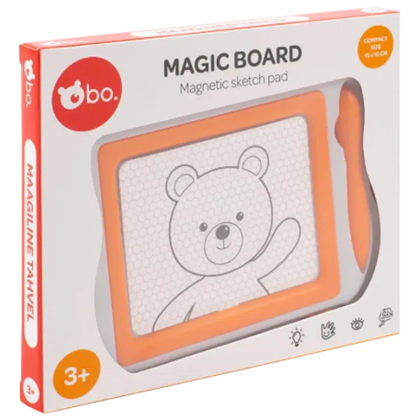 Tabletă pentru desen Bo. Magnetic Board Sketch pad 8007ML 3+ / Orange White photo 1