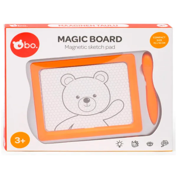 Tabletă pentru desen Bo. Magnetic Board Sketch pad 8007ML 3+ / Orange White photo 3
