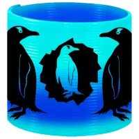 Интерактивная игрушка Deluxebase Spring Slinky Penguin 37426D 3+ / Разноцветный Синий