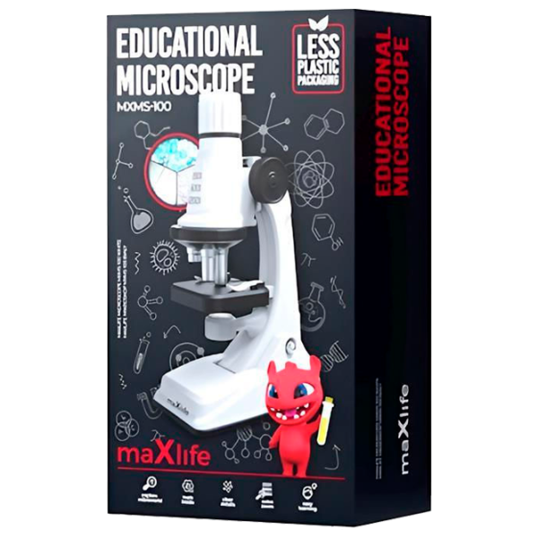 Микроскоп Maxlife MXMS-100  6+ / Черный Белый photo 1