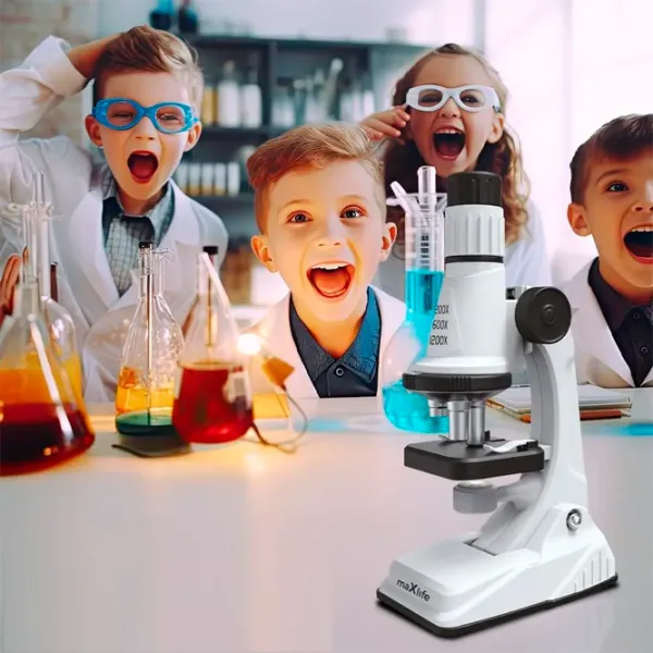 Микроскоп Maxlife MXMS-100  6+ / Черный Белый photo 6