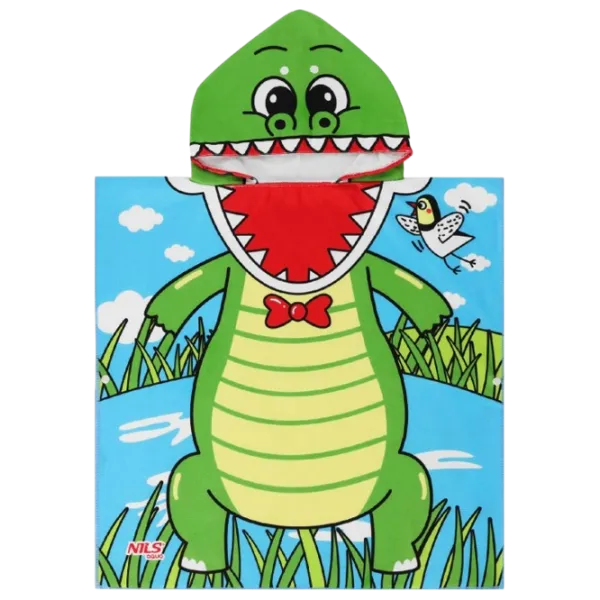 Детское полотенце Nils Crocodile 120 x 60 см / Полиэстер / Зеленый photo 4