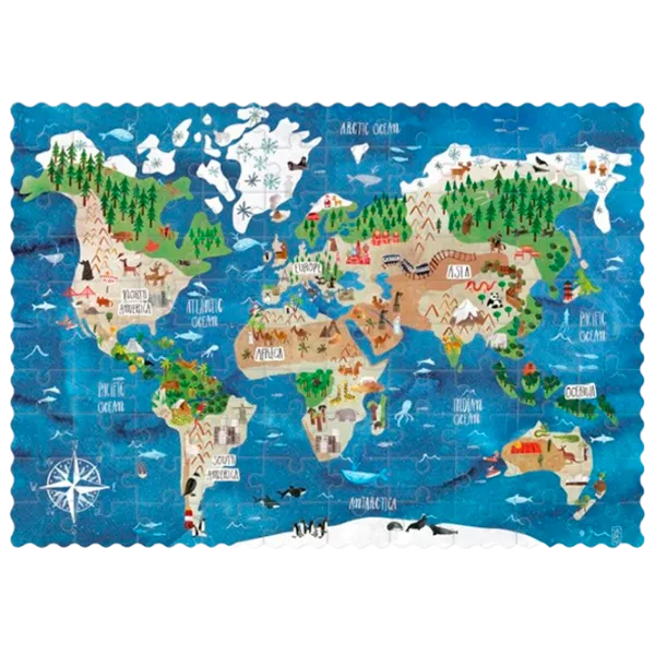 Puzzle Londji Discover the World 6+/ Numărul de piese: 100 photo 1