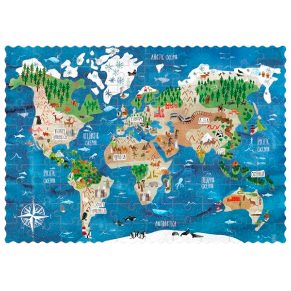 Puzzle Londji Discover the World 6+/ Numărul de piese: 100 photo 1