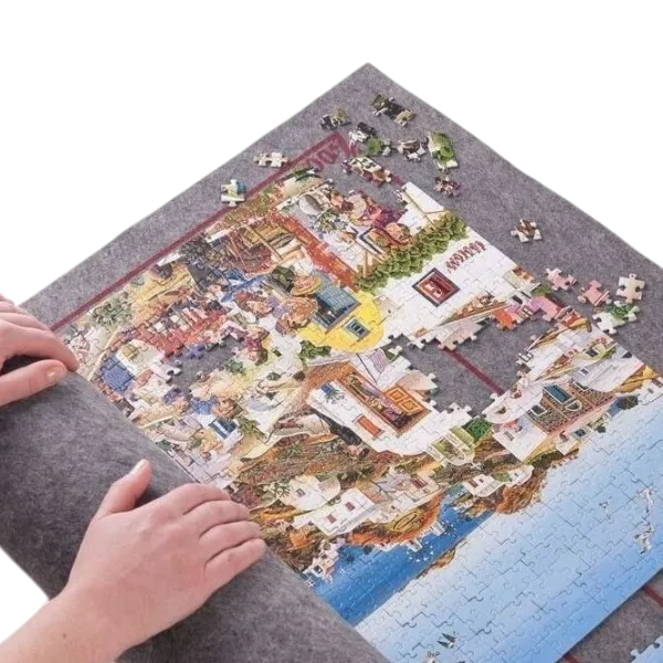 Covoraș pentru puzzle Trefl Roll & Store (60986) 3+/ Dreptunghiular/ Gray photo 4