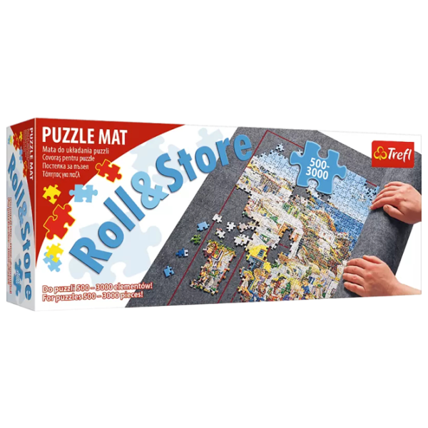 Covoraș pentru puzzle Trefl Roll & Store (60986) 3+/ Dreptunghiular/ Gray photo 5