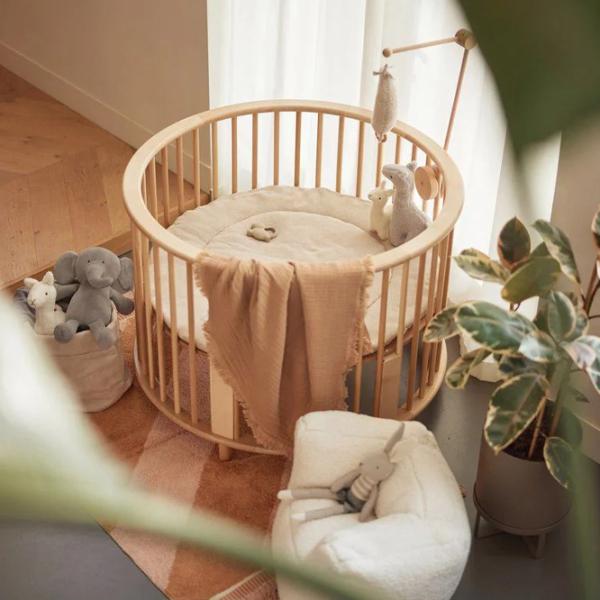 Covoraş pentru joc Jollein Basic Knit (017-537-65360) 0+/ Rotund/ Nougat photo 4