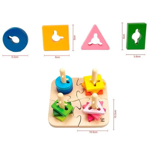 Развивающий набор Hape E0411  1.5+ / Разноцветный Бежевый photo 3