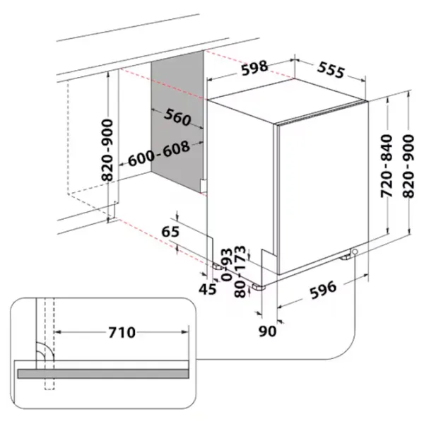 Mașină de spălat vase Whirlpool W8I HT58 TS Full size / Ivory photo 8