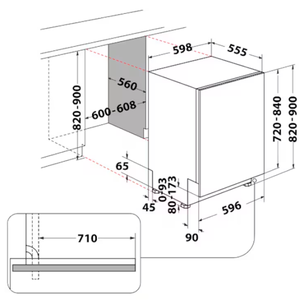 Mașină de spălat vase Whirlpool W8I HT58 TS Full size / Ivory photo 8