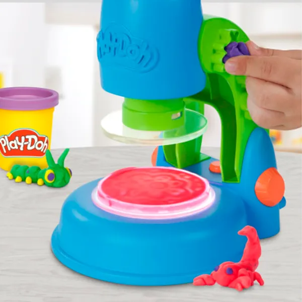 Интерактивная игрушка Play-Doh Wonder Glow Microscope G0494 3+ / Разноцветный Синий photo 5