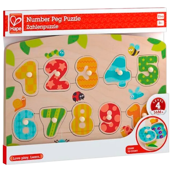 Развивающий набор Hape Цифры E1404 1+ / Разноцветный Бежевый photo 1