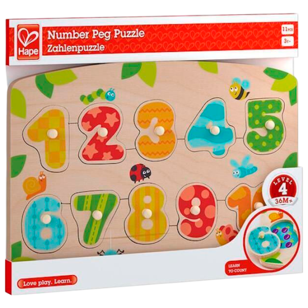 Развивающий набор Hape Цифры E1404 1+ / Разноцветный Бежевый photo 1