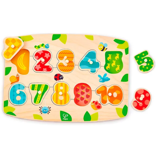 Развивающий набор Hape Цифры E1404 1+ / Разноцветный Бежевый photo 2