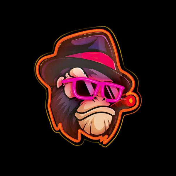 Lampă LED Forever Light Neon ART Gangsta Monkey Multicolor photo 2