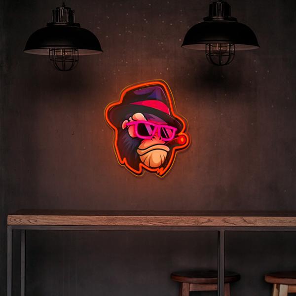 Lampă LED Forever Light Neon ART Gangsta Monkey Multicolor photo 6