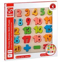 Развивающий набор Hape Цифры E1550 3+ / Разноцветный Бежевый