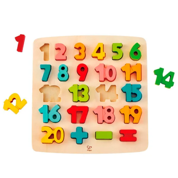 Развивающий набор Hape Цифры E1550 3+ / Разноцветный Бежевый photo 2